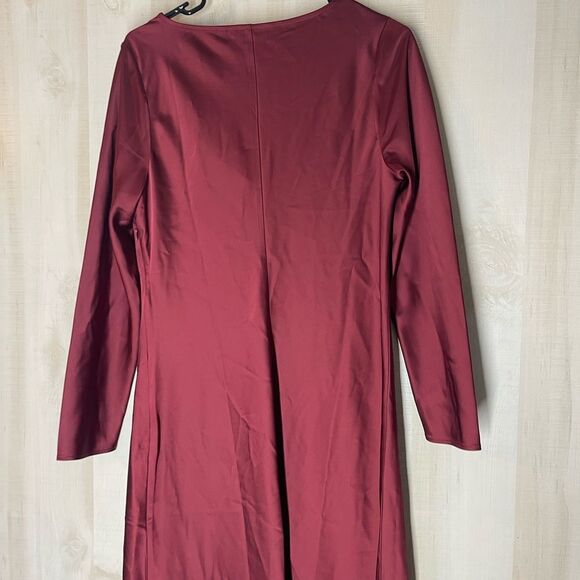 Soft Surroundings Solange Satin Cabernet dress new with tags size 10 cowl neck‎ - Picture 16 of 16
